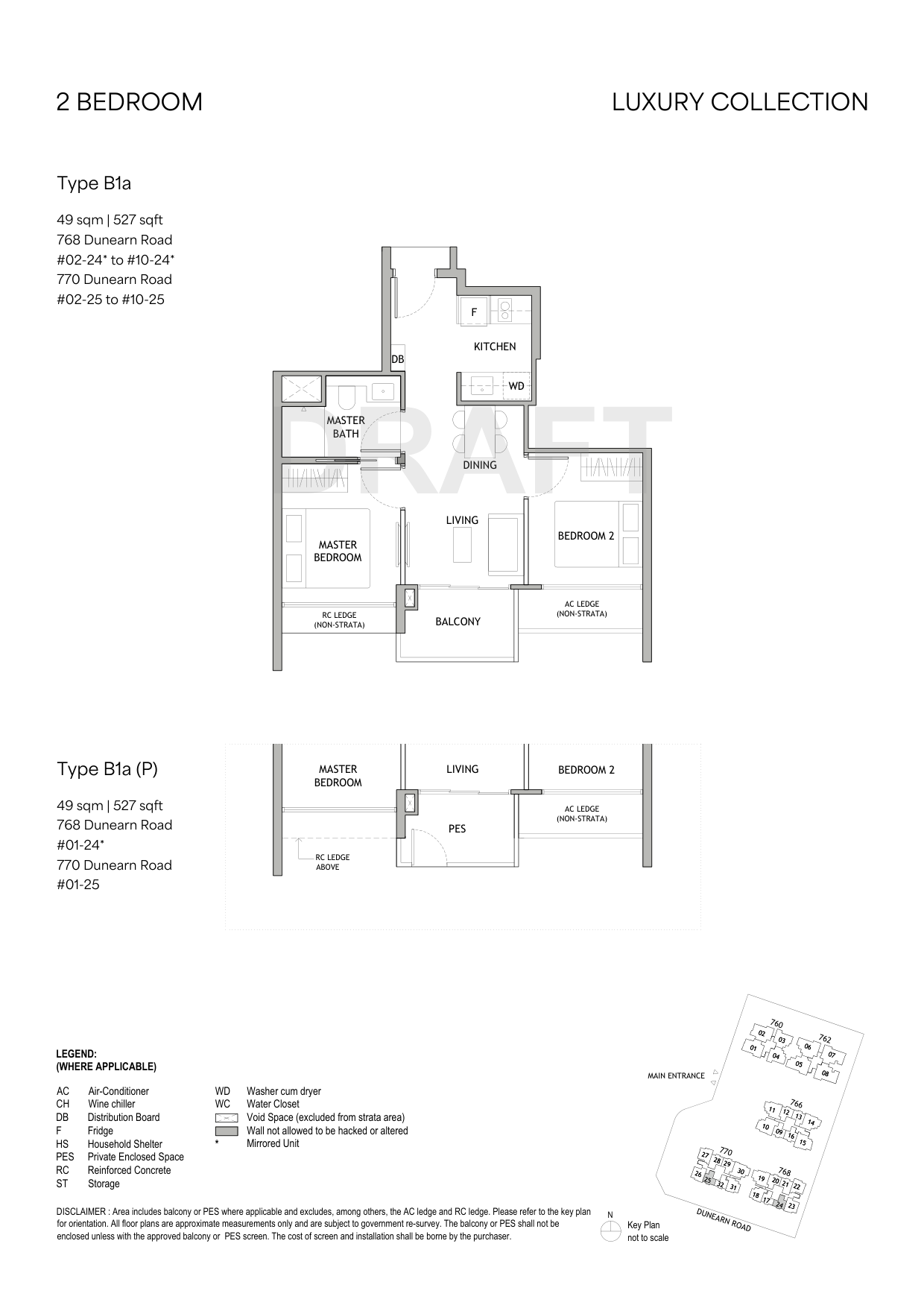 Type B1a · 527 sqft floor plan