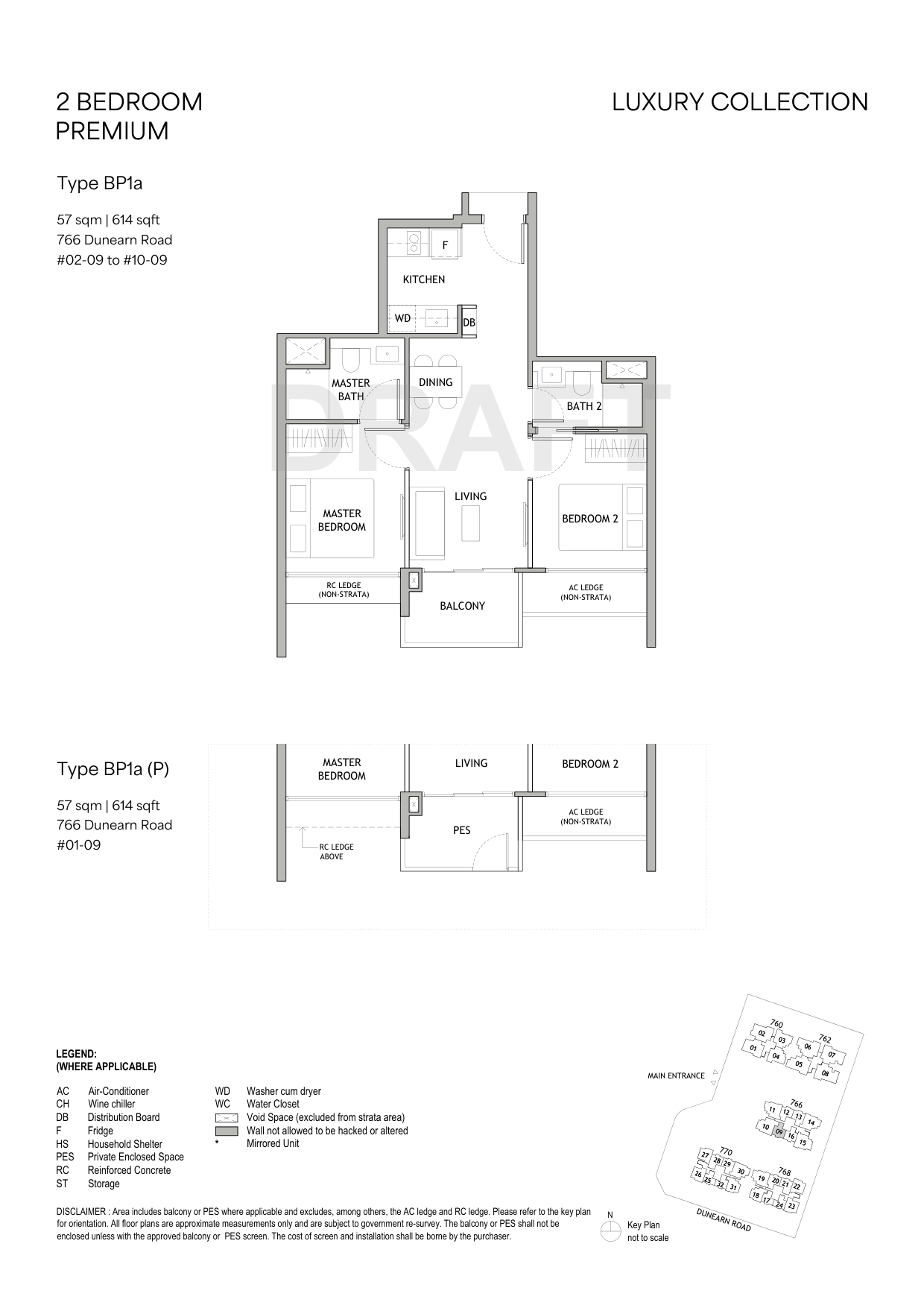 Type BP1a · 614 sqft floor plan