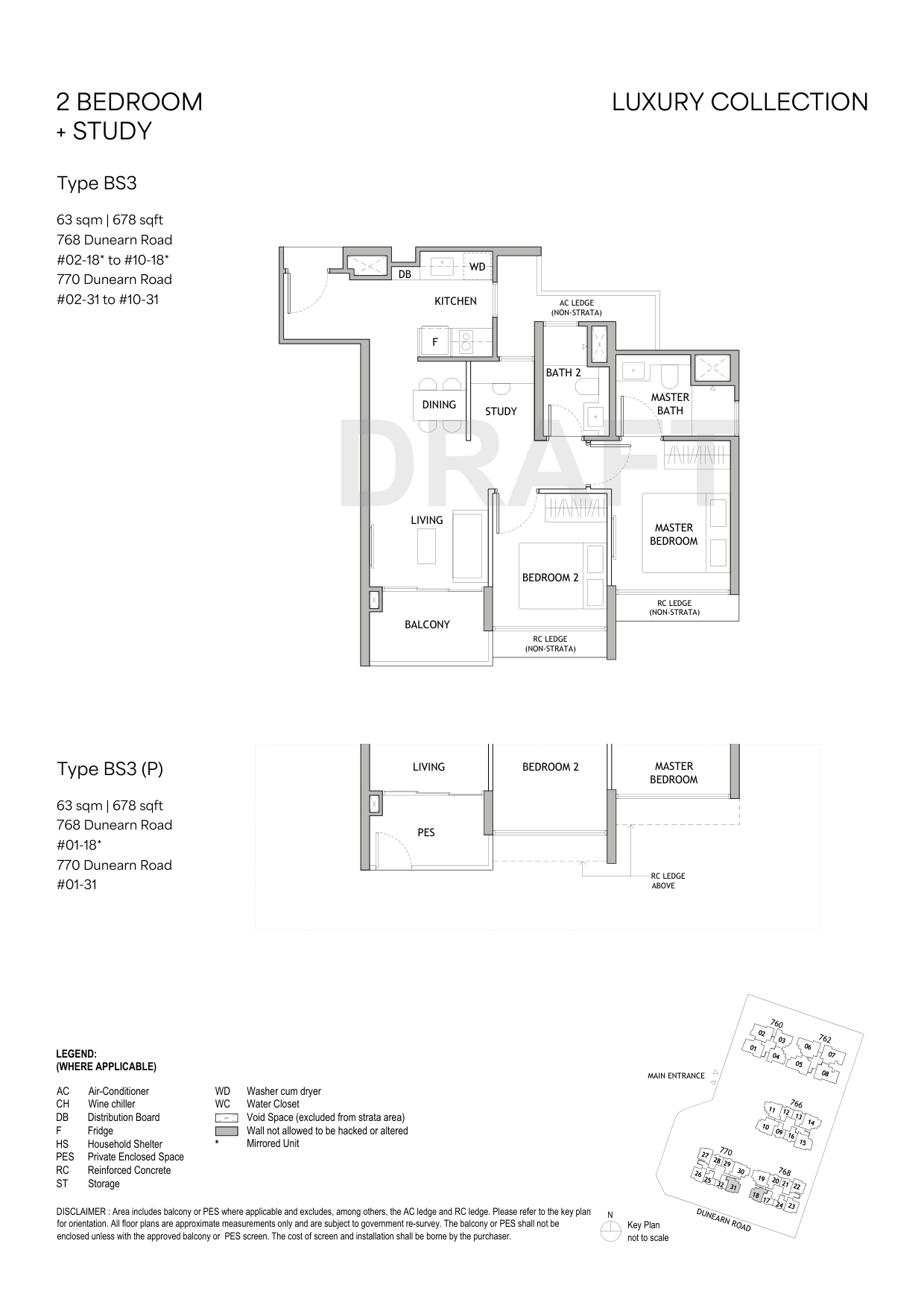 Type BS3 · 678 sqft floor plan