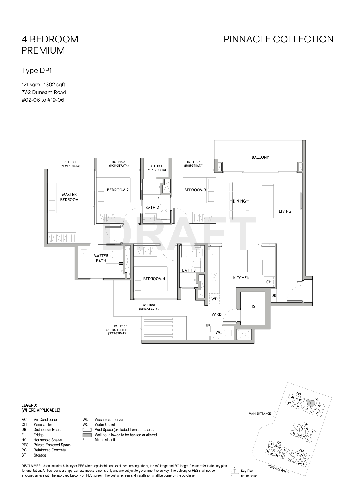 Type DP1 · 1,302 sqft floor plan