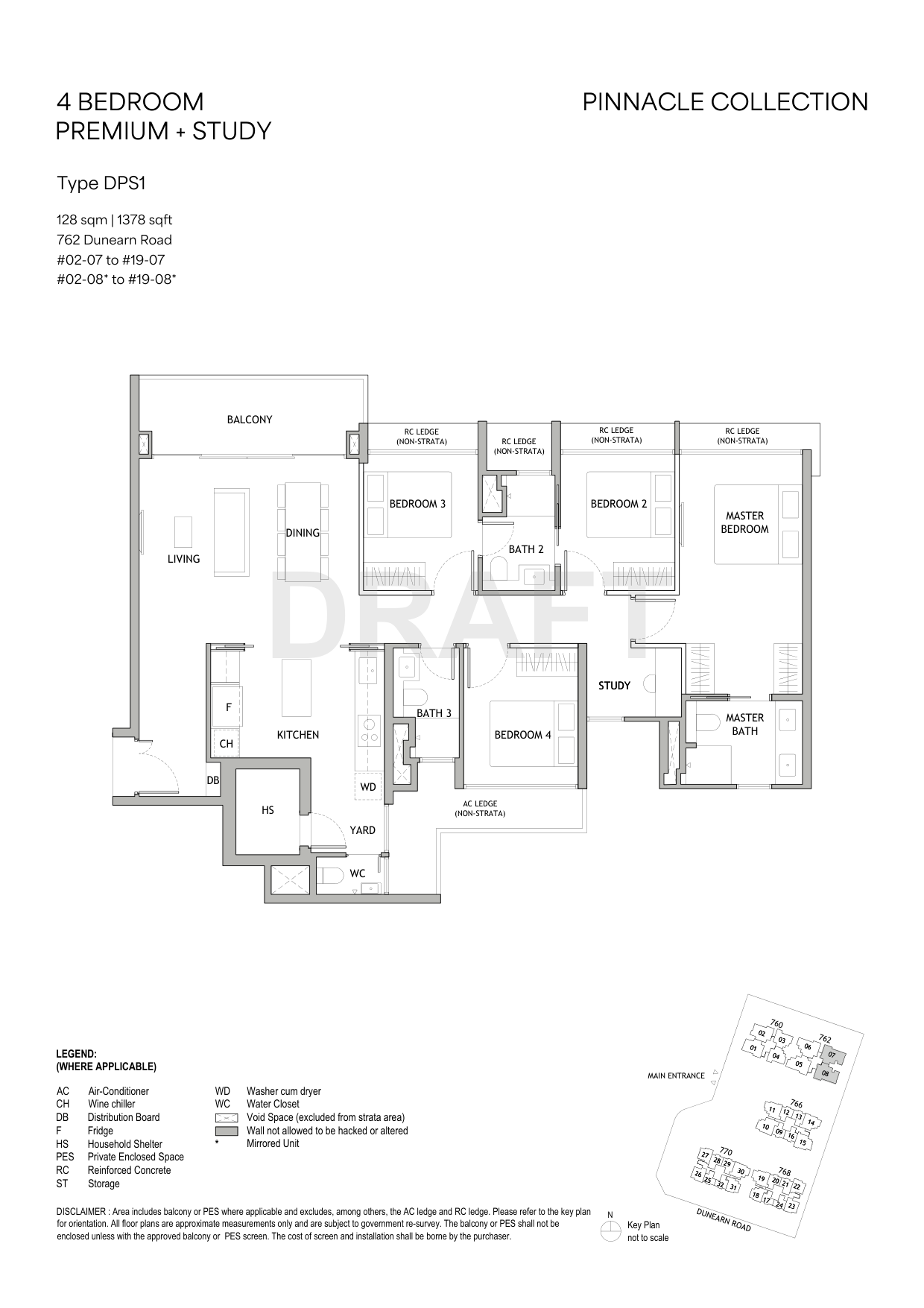 Type DPS1 · 1,378 sqft floor plan